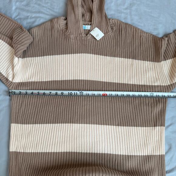 Free People Free-est Brown, Striped, Hoodie, Kami Sweater Set NWT- S/M - Picture 10 of 16